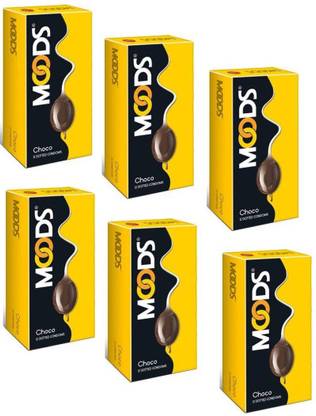 MOODS Choco Condom ( 12 Sheet Each ) Pack of 6 Condom
