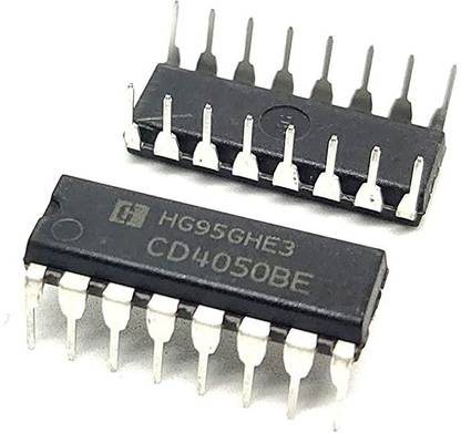 INVENTO 2Pcs 4050 IC CD4050BE Logic IC Non Inverting Buffer, CD4050, 3 V to 18 V, DIP-16 Automotive Electronic Hobby Kit