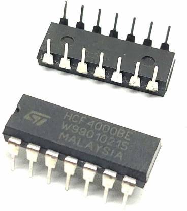 INVENTO 2Pcs 4000 IC CD4000 HCF4000BE Logic Gate IC DUAL 3-INPUT NOR GATE PLUS INVERTER Automotive Electronic Hobby Kit
