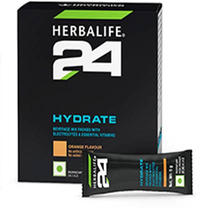 HERBALIFE H24 Hydrate - Orange Flavor Hydration Drink (20 Sachets, Orange Flavored) With multivitamin and mineral Tablet set of 2 Combo