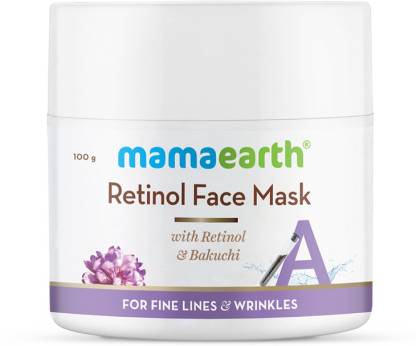 Mamaearth Retinol Face Mask for Glowing Skin, Anti Aging, with Retinol and Bakuchi for Fine Lines & Wrinkles