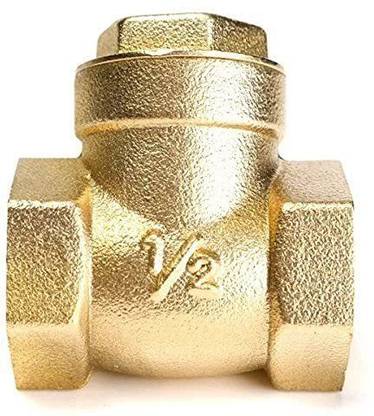 PMW 1/2 Inch Diameter - Half Inch - Horizontal Check Valve - Brass - Heavy - Pack Of 1 Check Valves