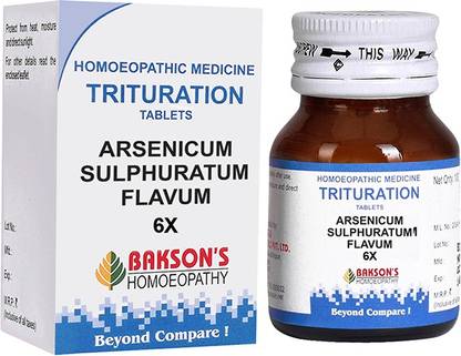Bakson's Homoeopathy Arsenicum Sulphuratum Flavum 6X Tablets