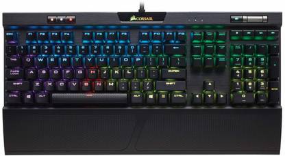 Corsair K70 RGB MK.2 Mechanical Gaming Keyboard Cherry MX Red-RGB LED Backlit-Black Wired USB Standard Desktop Keyboard Compatible with Desktop, Laptop, Mac