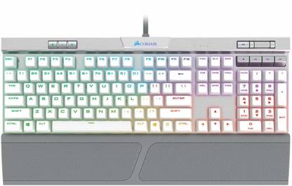 Corsair K70 RGB MK.2 SE Mechanical RAPIDFIRE Gaming Keyboard Cherry MX Speed White Wired USB Standard Desktop Keyboard Compatible with Desktop, Laptop, Mac