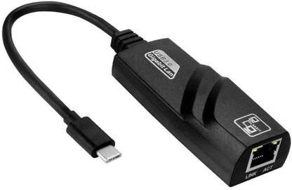 TERABYTE 0.26 M Type C to LAN Thunderbolt 3/USB 3.0 Type-C Gigabit Ethernet LAN 10/100/1000Mbps Wire Network Convert Adapter, Plug & Play , Compatible for MacBook, Laptop, More Devices Wired Ethernet Lan Adapter compatible with Windows, Mac