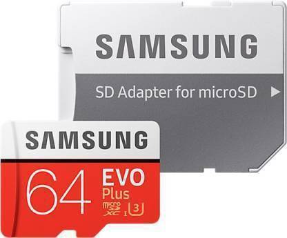 SAMSUNG 64 GB MicroSD Evo plus 64 GB MMC Micro Card Class 10 95 MB/s  Memory Card Compatible with Mobile