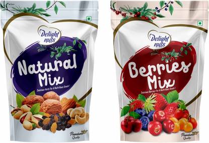Delight nuts Berries & Nuts Combo Pack (Natural Mix-200g & Berries Mix-200g)
