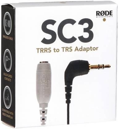 Rode Black SC3 3.5mm TRRS to TRS adaptor for smartLav Phone Converter