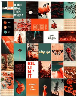 Wallscapes- The TANGERINE wall collage kit Photographic Paper