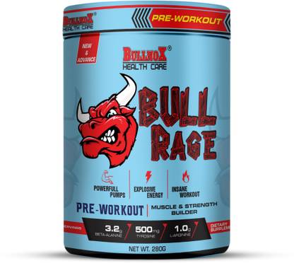 bullnox Health Care Bull Rage Pre workout Powerful Pump Explosive Energy Insane Workout EAA (Essential Amino Acids)