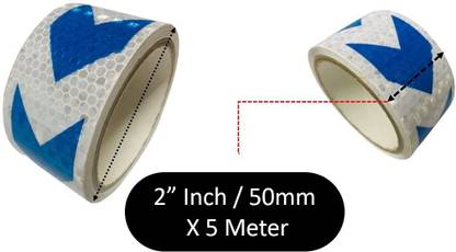 Bellveen Arrow Reflective Warning Mark Tape 50 mm x 5 m blue and white Reflective Tape