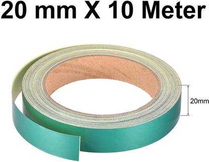 Bellveen Car Reflective Body Self-Adhesive Glow in the Dark Strip Vinyl Neon Tape | 2 cm x 10 meter | Green 20 mm x 9 m GREEN Reflective Tape