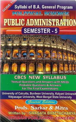 Political Science Public Administration Fifth Semester Guide Bhabani Publishing Concern