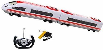 HAPPYZ Remote Control High Speed Bullet Train Set with Realistic LED Light 79 cm (31") Long Simulation Metro Train Model Toy for Kids, RC Bullet Train Remote Train Toy