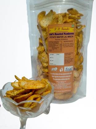p p foods Roasted Potato Wafer Lal Mirchi /Roasted Red CHILLY POTATO CHIPS
