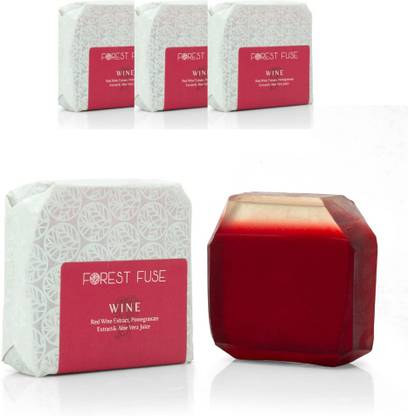 ForestFuse Wine Ruby Soap 100% Natural bathing bar ( 100 Gram Each )