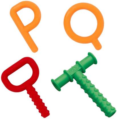 Chewy Tubes Super Chew Red and Teether Green Set Teether