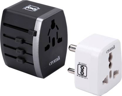 Croma Universal USB and Type-C Adapter CREP0148 Worldwide Adaptor