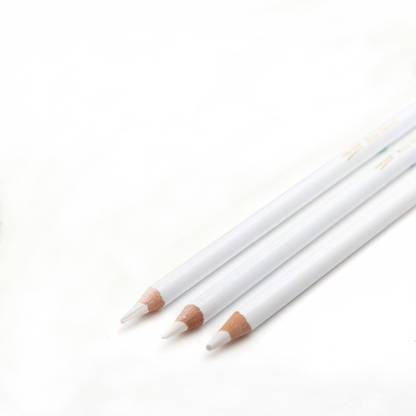 Funity Set of 3 White Charcoal Pencil Set for Sketching, Drawing and Other Artistic Work