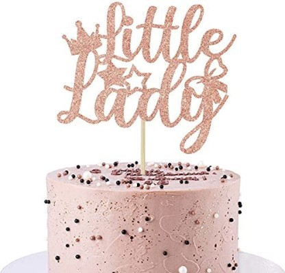 Rose Gold Glittery Baby Shower Cake Topper for Baby Shower Party,Gender Reveal,1st Birthday Party Decorations