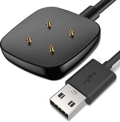 GEMSIFY Charger Dock Cable Compatible with Fitbit Versa 2 charging cable (Black) Charging Pad