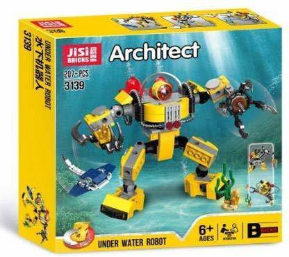 azhari Architect 3in1 Under Water Robot Building Blocks Bricks Toys Toy Gift Brick Block 207 PCS (Multicolor)
