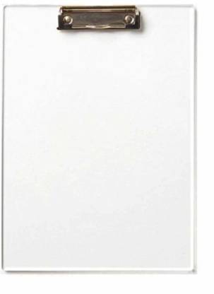 Miranshi Enterprise Paper clipboard Writing pad, exam Board for Kids/Students, Transparent exam pad (Set of 1, White)