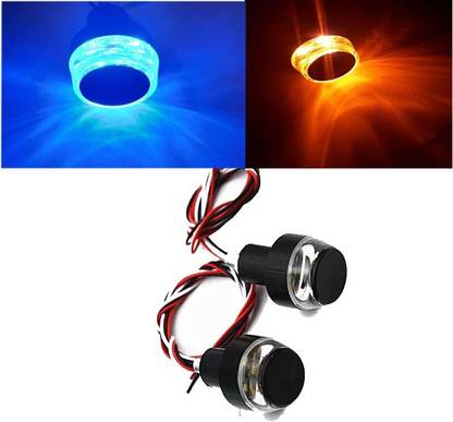 ALPHA BEAST 2pcs Bike Handlebar led light (blue orange) turn signal light Handle Bar