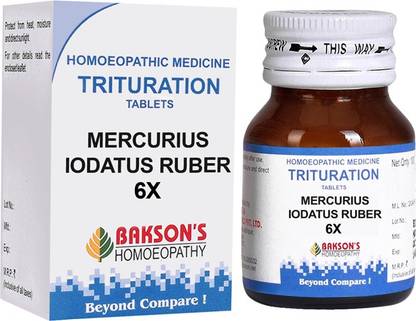 Bakson's Homoeopathy Mercurius Iodatus Ruber 6X Tablets