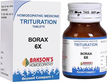 Bakson's Homoeopathy Borax 6X Tablets
