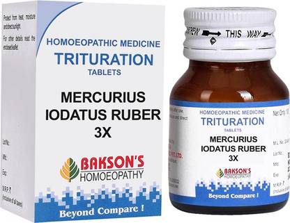 Bakson's Homoeopathy Mercurius Iodatus Ruber 3X Tablets