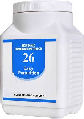 Bakson's Homoeopathy Biochemic Combination Tablets # 26 (Easy Parturition) Tablets