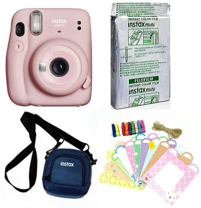 FUJIFILM Instax Mini 11 Mini 11 Camera with 10x1 film with case & bunting2 Instant Camera