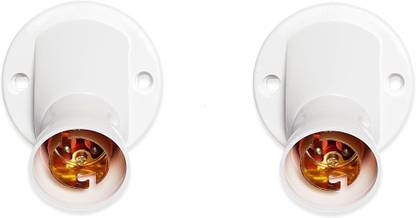 JELECTRICALS Deluxe Angle Batten Holder Pack of 2 Polypropylene Light Socket