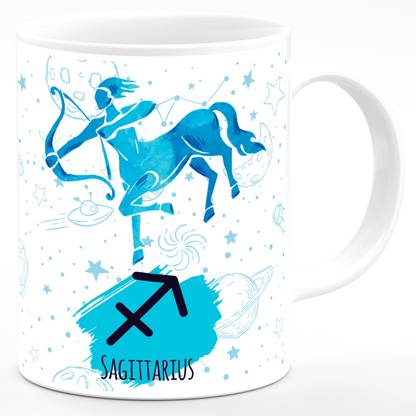 CHHAAP Sagittarius Zodiac Sign Hd Printed Microwafe Safe Ceramic Coffee Mug
