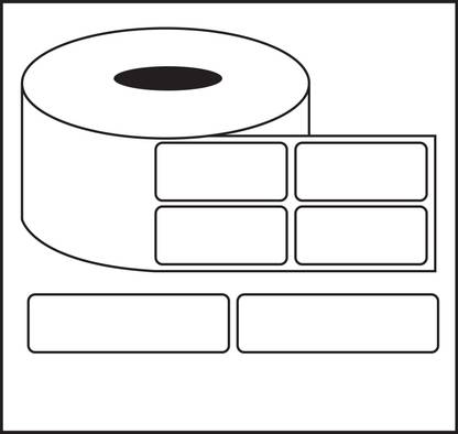 NPLABEL Barcode Label 50X25MM Self-adhesive 2 UP 4" Dia Roll (Use Black Ribbon to Print Stickers) Paper Label