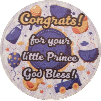 Osasbazaar Pure silver Printed Coin Baby Boy Silver Coin