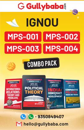 Gullybaba IGNOU MA Political Science (Latest Edition) MPS-1|MPS-2|MPS-3|MPS-4 In English 1st Year COMBO Of IGNOU Help Books With Solved Previous Years Question Papers And Important Exam Notes