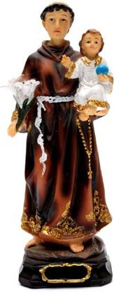 Divine Creations St Anthony Statue for Altar Decorative Showpiece - 15 cm