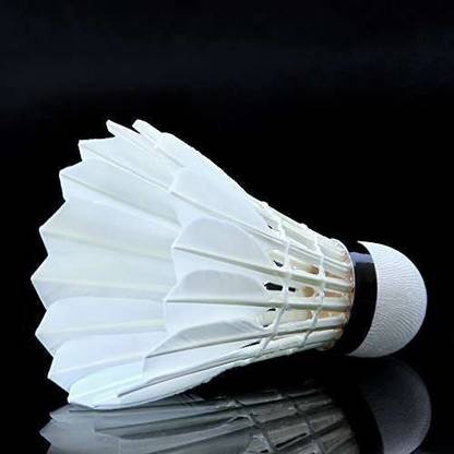 KK Konex FEATHER BADMINTON SHUTTLES/HIGH QUALITY FEATHER/PACK OF 10 Feather Shuttle  - White