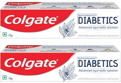 Colgate Diabetics Advanced Ayurvedic Solution Toothpaste 70g (Pack Of 2) Toothpaste