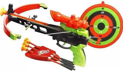 HALO NATION King-Sport Series Children's crossbow for kids Archery Gun Toy with Laser Sighting Telescope Sports Leisure Outdoor Games Archery Bow and Arrow Toy Set Parent-Child Interaction Boy Birthday Gift - Green Bows & Arrows