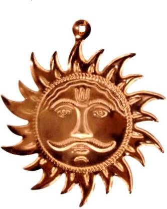 Takshila Gems Hanging Sun Face / Surya Face Yantra Copper Sun Face Copper Yantra