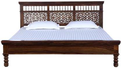 Vishwakarma Antique Jodhpuri Handcrafted Shessham ( Rosewood ) Solid Wood King Bed
