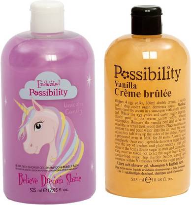 Possibility Uniorn Candy + Vanilla Creme Brulee Shower Ultra Rich Shower Gel, Shampoo