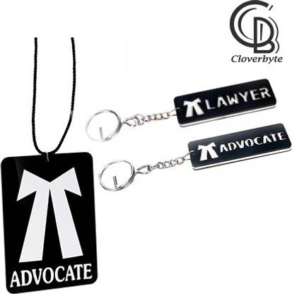 CLOVERBYTE Combo pack of Advocate Car hanging ornament , Advocate Key chain and Lawyer keychain (pack of 3) Car Hanging Ornament