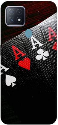 UMPRINT Back Cover for Oppo A15/CPH2185 Card Game ACE Poker Printed Back Cover