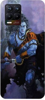 PRATEEKSH Back Cover for Realme 8 SHIVA, SHANKAR, ANGRY, SHIV, WARRIOR SHIVA, PAINTING ART, GOD