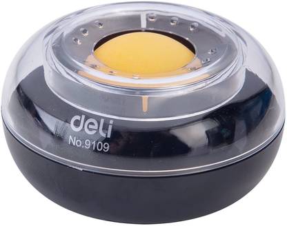 Deli 1 Compartments W9109 Fingertip Moistener Device, Black, Pack of 2 Fingertip Moistner
